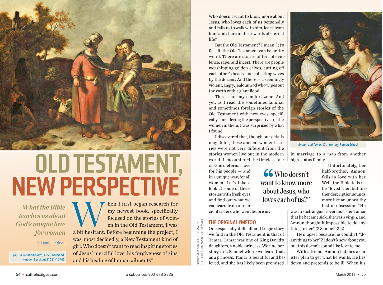 Design for the March 2019 issue of Catholic Digest