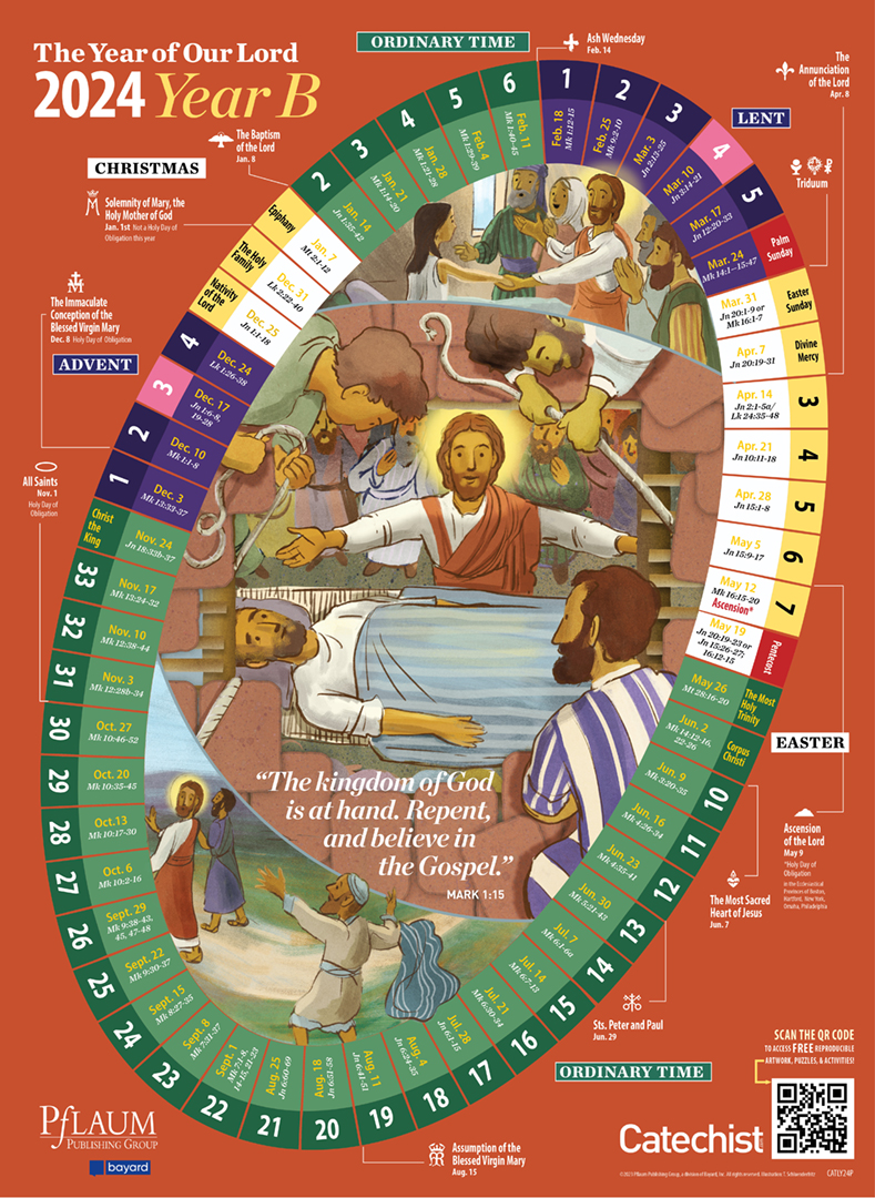 Design and Illustration for a liturgical Calendar published by Pflaum Publishing Group